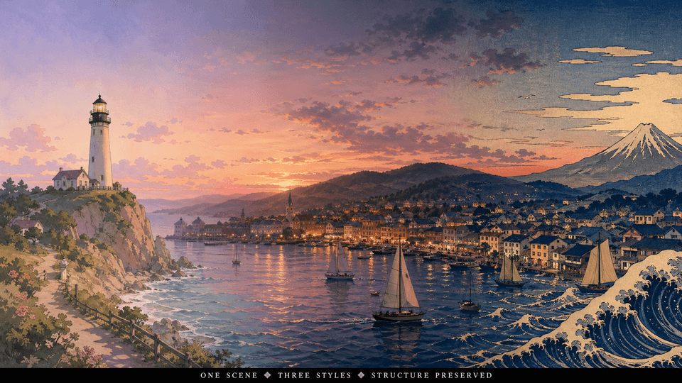 Muse Image style fusion and presets — claymation, 16-bit, and photoreal looks from one workflow.